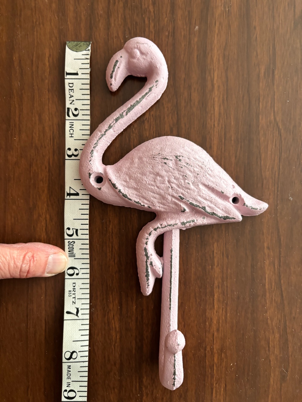 Pink Flamingo Wall Hook - for your tropical decor!